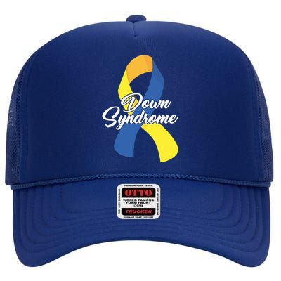 Down Syndrome Ribbon Awareness High Crown Mesh Back Trucker Hat