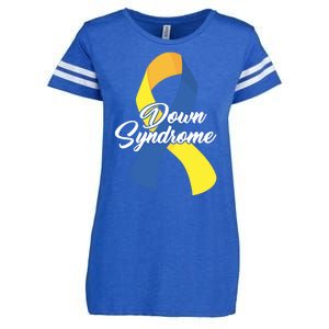 Down Syndrome Ribbon Awareness Enza Ladies Jersey Football T-Shirt