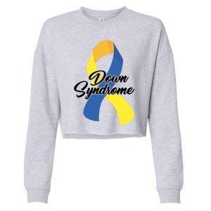 Down Syndrome Ribbon Awareness Cropped Pullover Crew