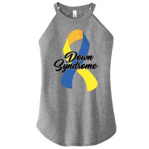 Down Syndrome Ribbon Awareness Women's Perfect Tri Rocker Tank