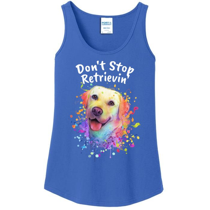 Dont Stop Retrievin Labrador Retriever Animal Pun Lab Gift Ladies Essential Tank