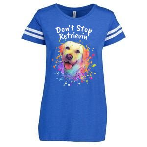 Dont Stop Retrievin Labrador Retriever Animal Pun Lab Gift Enza Ladies Jersey Football T-Shirt