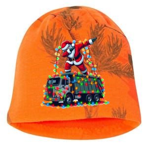 Dabbing Santa Riding Garbage Truck Colorful Christmas Lights Gift Kati - Camo Knit Beanie