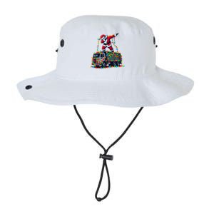 Dabbing Santa Riding Garbage Truck Colorful Christmas Lights Gift Legacy Cool Fit Booney Bucket Hat