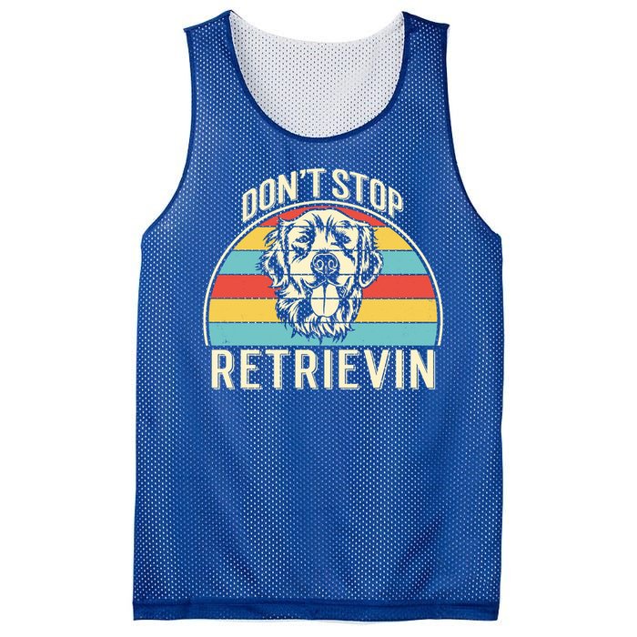 Dont Stop Retrievin Vintage Golden Retriever Gift Mesh Reversible Basketball Jersey Tank