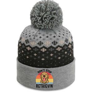 Dont Stop Retrievin Golden Retriever Dog Meaningful Gift The Baniff Cuffed Pom Beanie