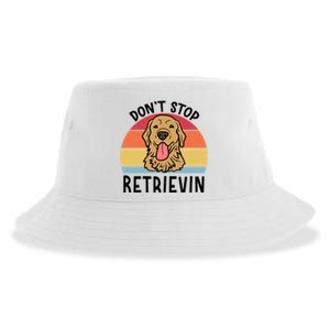 Dont Stop Retrievin Golden Retriever Dog Meaningful Gift Sustainable Bucket Hat