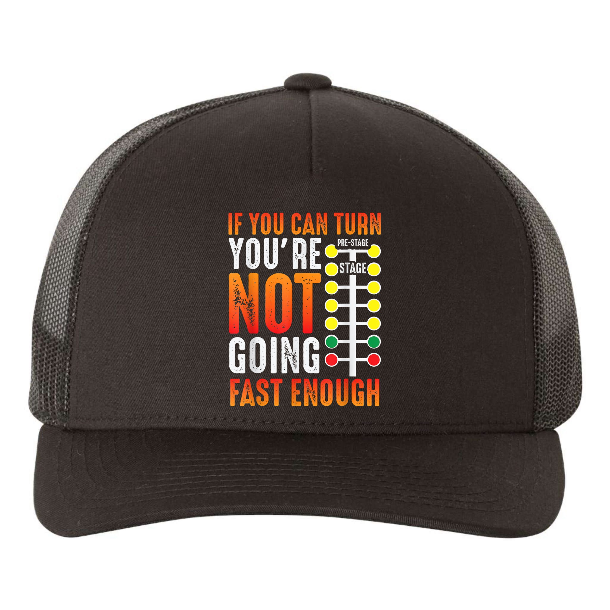 Dragster Saying Race Car Driver Skill Drag Racing Yupoong Adult 5-Panel Trucker Hat