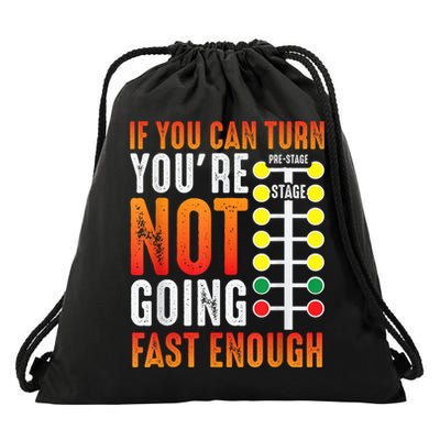 Dragster Saying Race Car Driver Skill Drag Racing Drawstring Bag