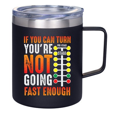 Dragster Saying Race Car Driver Skill Drag Racing 12oz Stainless Steel Coffee Mug