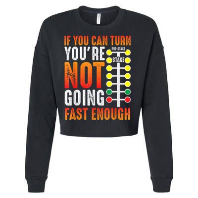 Dragster Saying Race Car Driver Skill Drag Racing Cropped Pullover Crew