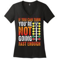 Dragster Saying Race Car Driver Skill Drag Racing Women's V-Neck T-Shirt