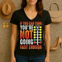 Dragster Saying Race Car Driver Skill Drag Racing Women's V-Neck T-Shirt