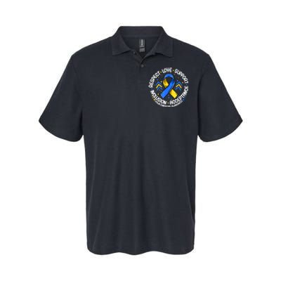 Down Syndrome Respect Support Down Syndrome Awareness Softstyle Adult Sport Polo