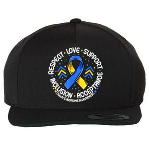 Down Syndrome Respect Support Down Syndrome Awareness Wool Snapback Cap