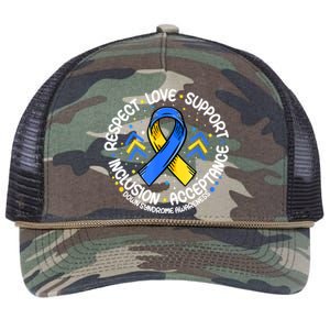 Down Syndrome Respect Support Down Syndrome Awareness Retro Rope Trucker Hat Cap