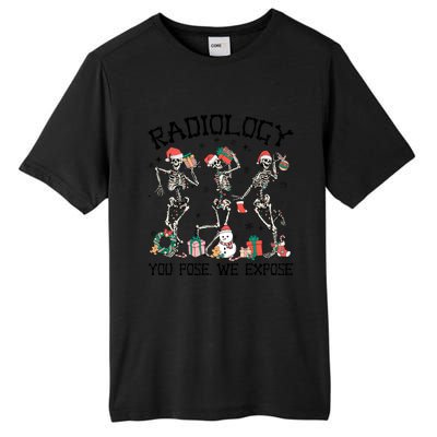 Dancing Skeleton Radiology You Pose We Expose Christmas Xmas Gift Tall Fusion ChromaSoft Performance T-Shirt