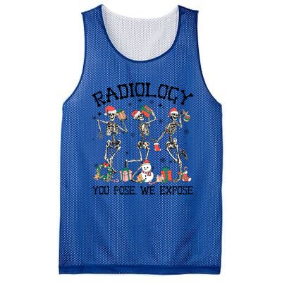 Dancing Skeleton Radiology You Pose We Expose Christmas Xmas Gift Mesh Reversible Basketball Jersey Tank