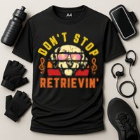 Dont Stop Retrievin Retro Golden Retriever Music Note Pun Gift Cooling Performance Crew T-Shirt
