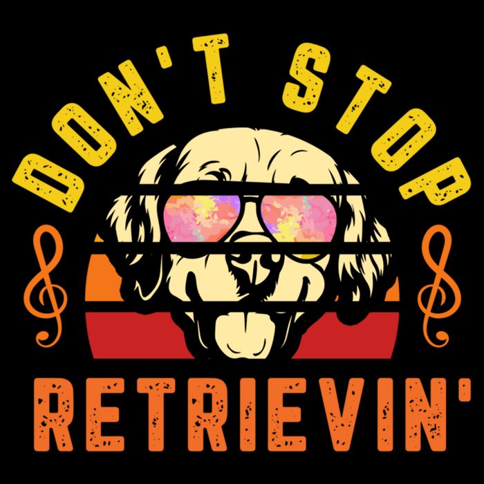 Dont Stop Retrievin Retro Golden Retriever Music Note Pun Gift City Backpack
