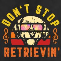 Dont Stop Retrievin Retro Golden Retriever Music Note Pun Gift Golf Towel