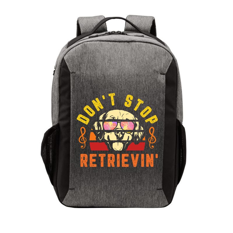 Dont Stop Retrievin Retro Golden Retriever Music Note Pun Gift Vector Backpack