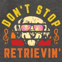 Dont Stop Retrievin Retro Golden Retriever Music Note Pun Gift Vector Backpack