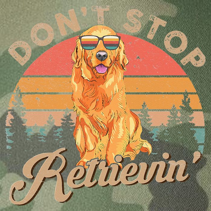 Don't Stop Retrieving Retro Golden Retriever Legacy Tie Dye Trucker Hat