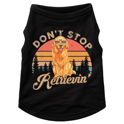 Don't Stop Retrieving Retro Golden Retriever Doggie Tank