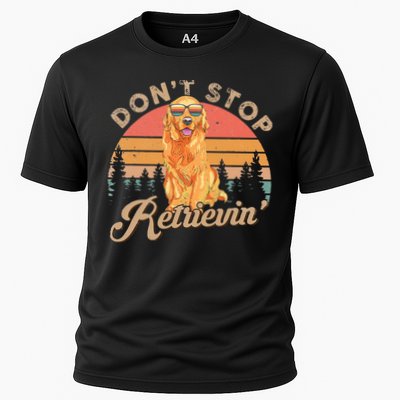 Don't Stop Retrieving Retro Golden Retriever Performance Shirt