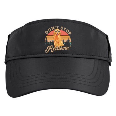 Don't Stop Retrieving Retro Golden Retriever Adult Drive Performance Visor