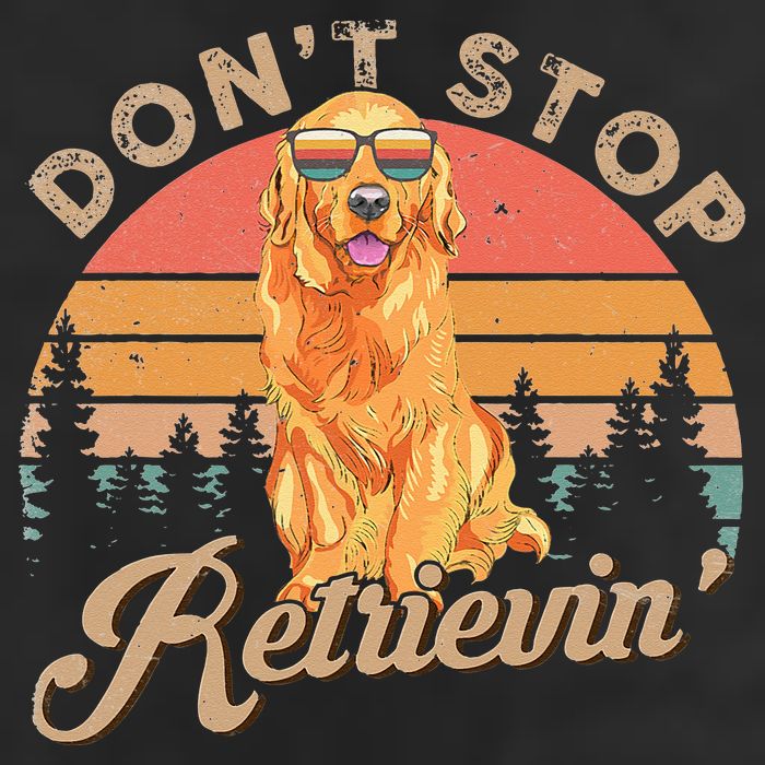 Don't Stop Retrieving Retro Golden Retriever Adult Drive Performance Visor