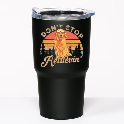 Don't Stop Retrieving Retro Golden Retriever Tumbler