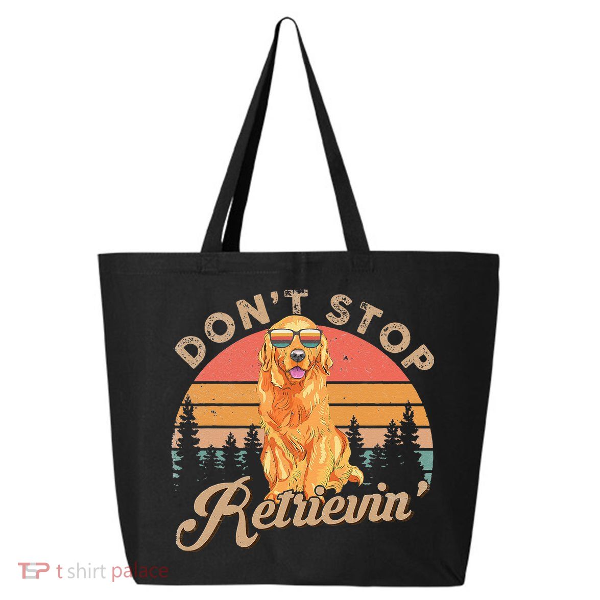Don't Stop Retrieving Retro Golden Retriever 25L Jumbo Tote