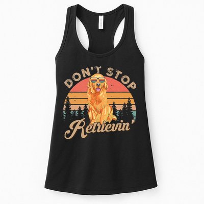 Don't Stop Retrieving Retro Golden Retriever Womens Tank Top