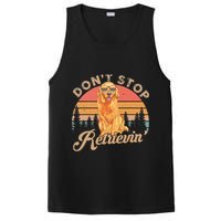 Don't Stop Retrieving Retro Golden Retriever PosiCharge Competitor Tank