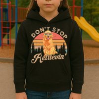 Don't Stop Retrieving Retro Golden Retriever Kids Hoodie