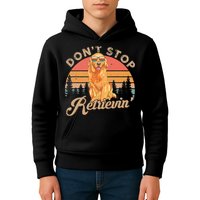 Don't Stop Retrieving Retro Golden Retriever Kids Hoodie