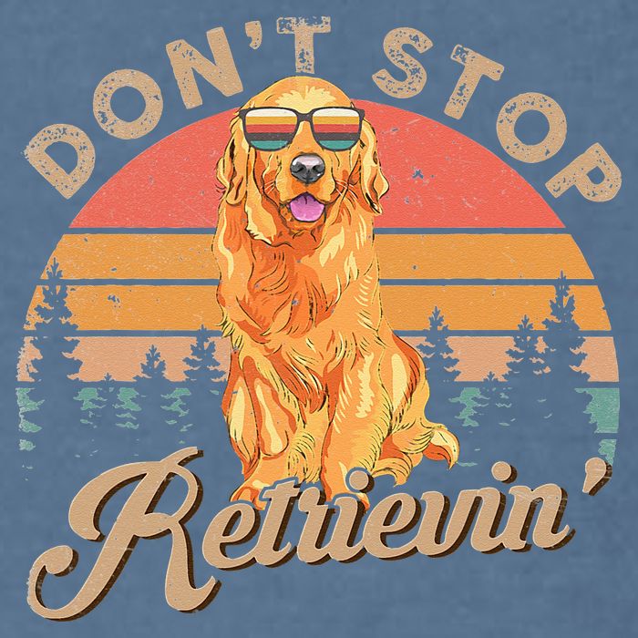 Don't Stop Retrieving Retro Golden Retriever Garment-Dyed Sweatshirt