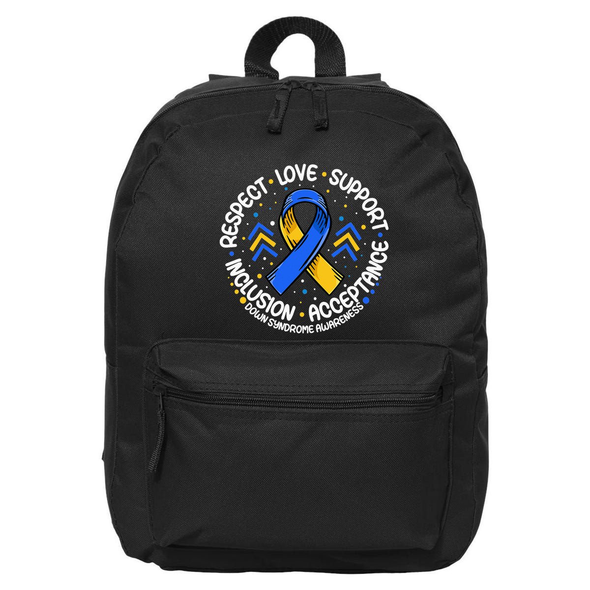 Down Syndrome Respect Support Down Syndrome Awareness 16 in Basic Backpack