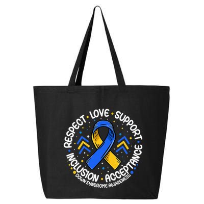 Down Syndrome Respect Support Down Syndrome Awareness 25L Jumbo Tote