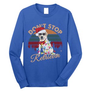 Dont Stop Retrievin Labrador Retriever Christmas Retro Gift Long Sleeve Shirt