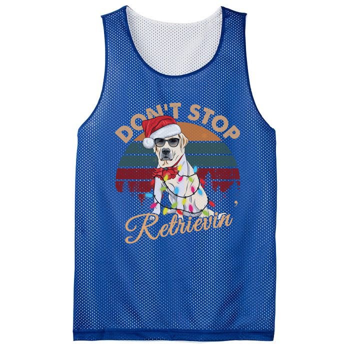 Dont Stop Retrievin Labrador Retriever Christmas Retro Gift Mesh Reversible Basketball Jersey Tank