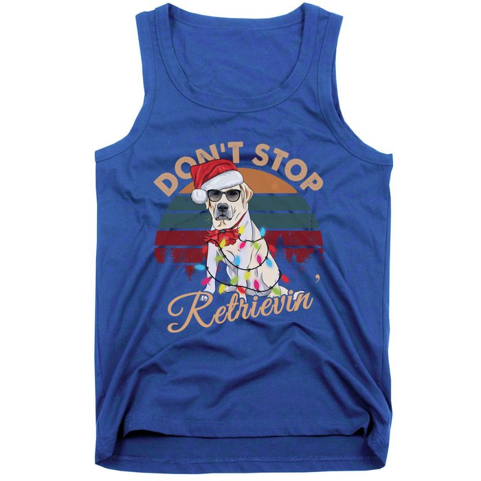 Dont Stop Retrievin Labrador Retriever Christmas Retro Gift Tank Top