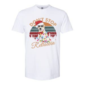 Dont Stop Retrievin Labrador Retriever Christmas Retro Gift Softstyle CVC T-Shirt