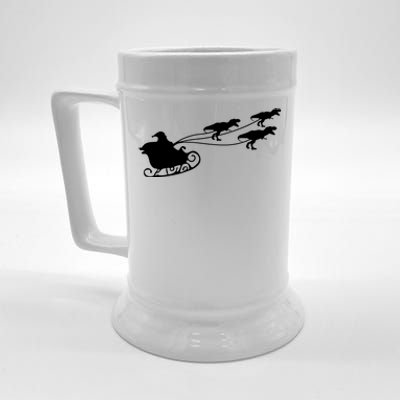 Dinosaur Sleigh Ride Beer Stein