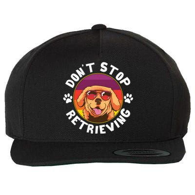 Dont Stop Retrieving Design For Golden Retriever Lovers Funny Gift Wool Snapback Cap