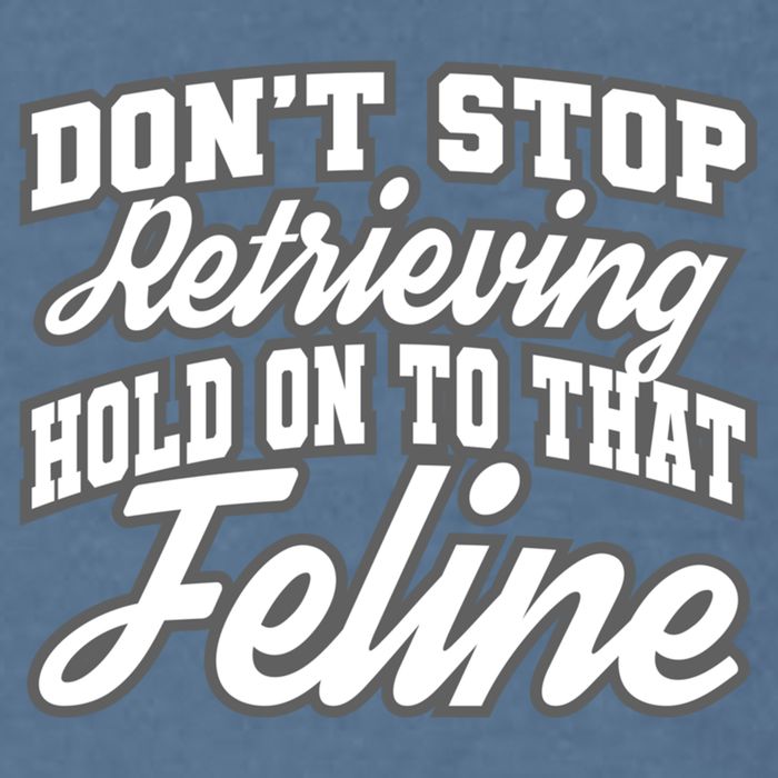 Dont Stop Retrieving Hold On To That Feline Cute Gift Garment-Dyed Sweatshirt