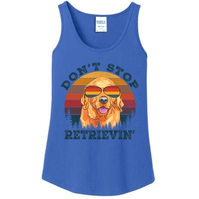 Dont Stop Retrieving Retro Golden Retriever Gift Ladies Essential Tank