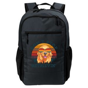 Dont Stop Retrieving Retro Golden Retriever Gift Daily Commute Backpack